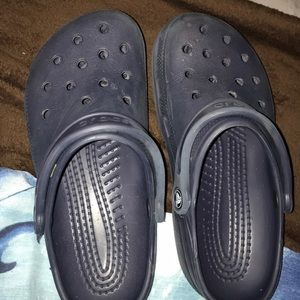 navy blue crocs .